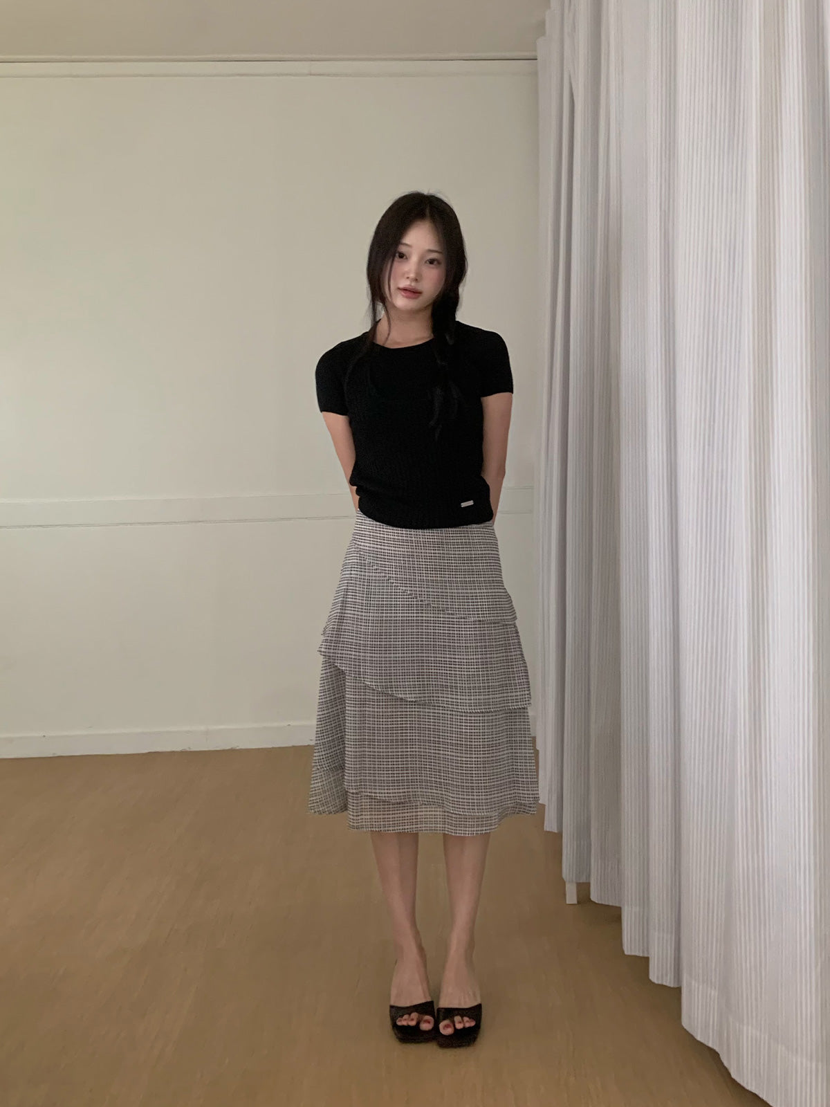 Canut Halter Neck Layered Short-Sleeve Knit