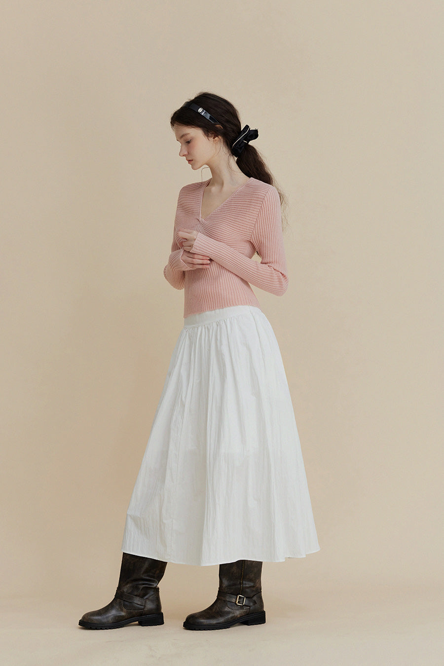 Jupe longue Pelle String