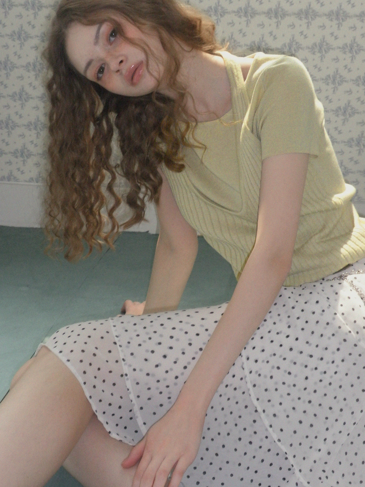 Canut Halter Neck Layered Short-Sleeve Knit