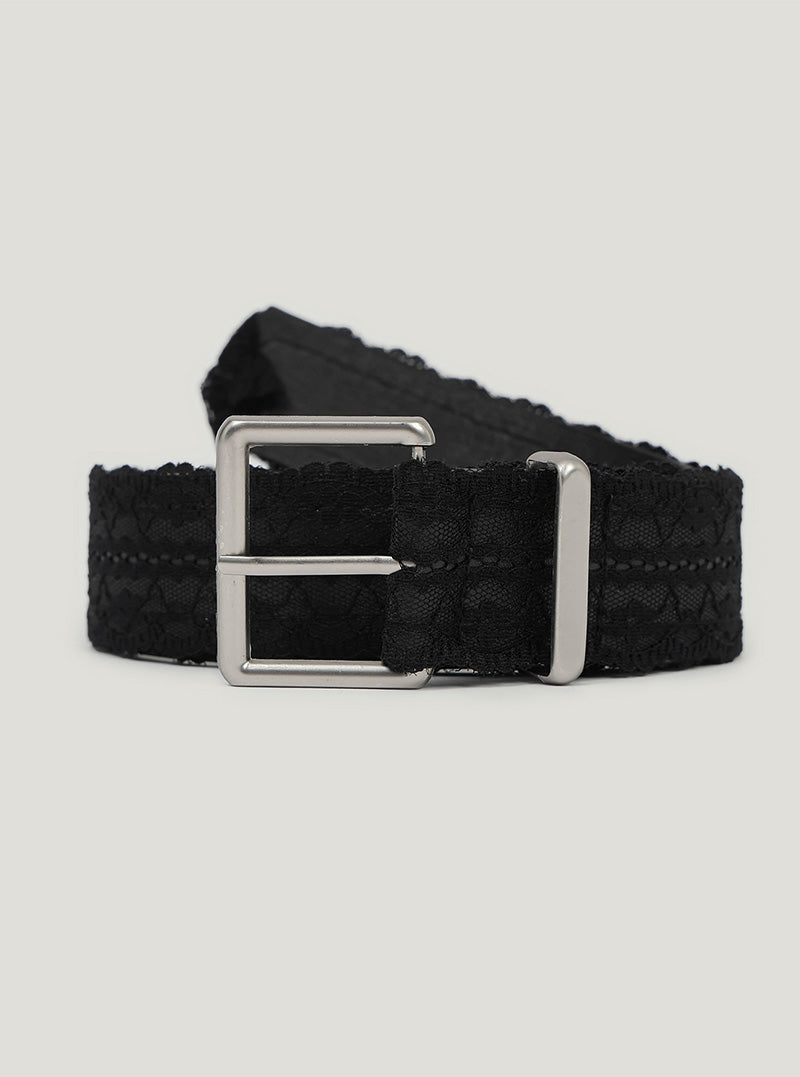 Lembre lace square leather belt