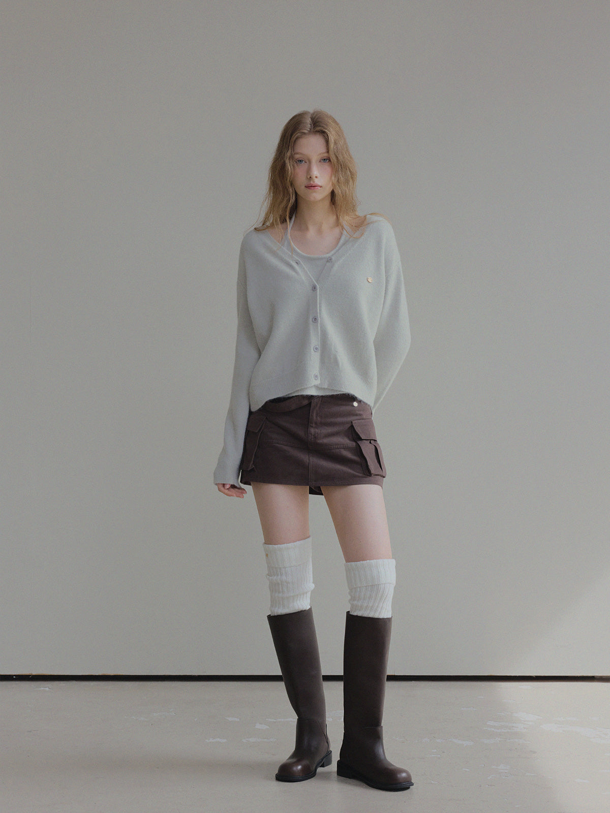 Diar Halter Layered Knit