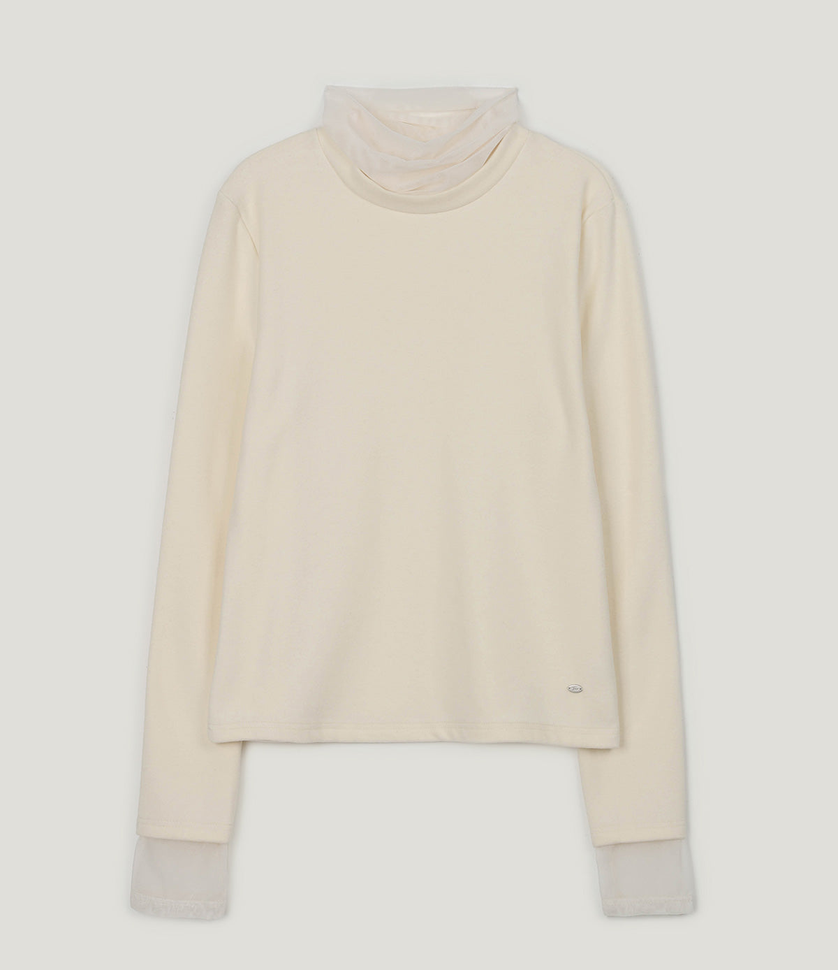 Lume Fleece Sheer Layered Long Sleeve Tee
