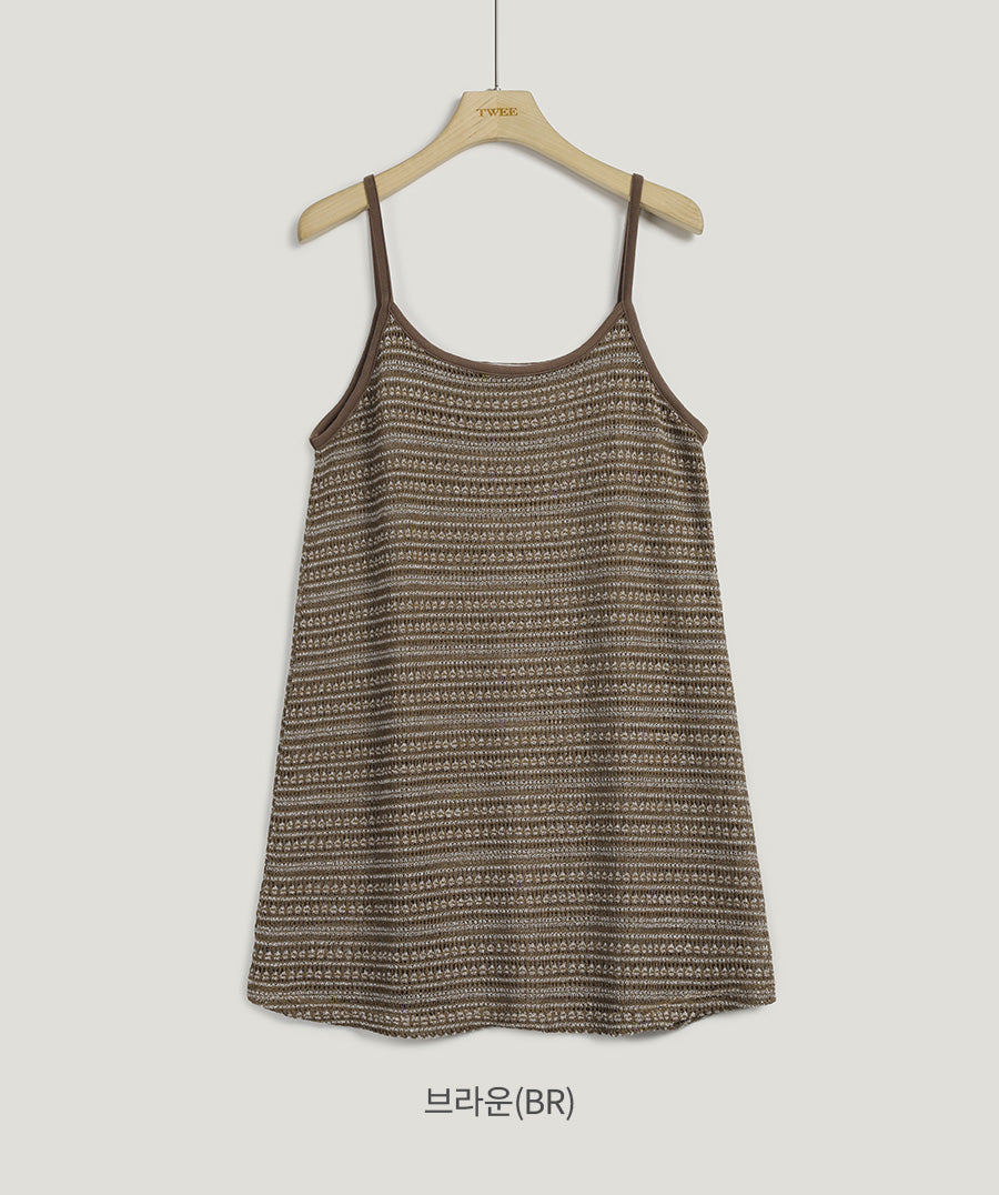 Hillet Knit Mesh Layered Dress