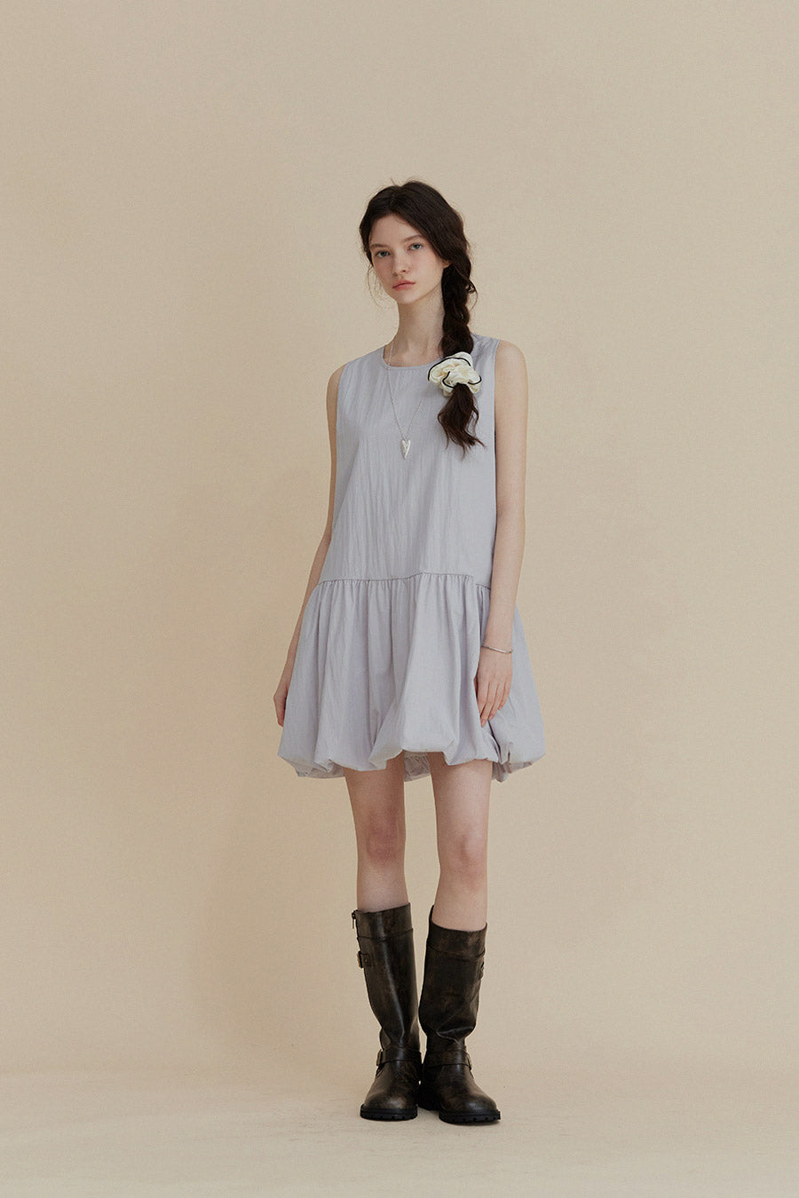 Beckering low rise shirring one piece