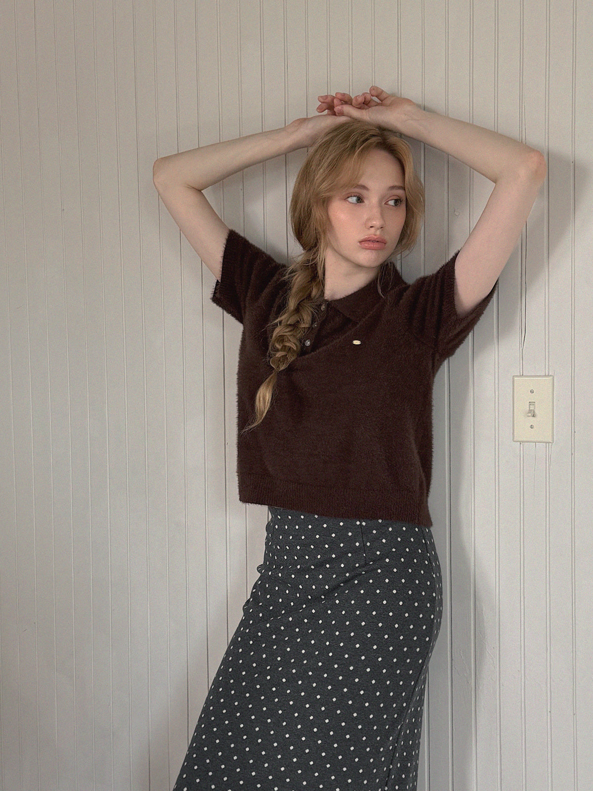Ribel Soft Collar Knit Tee