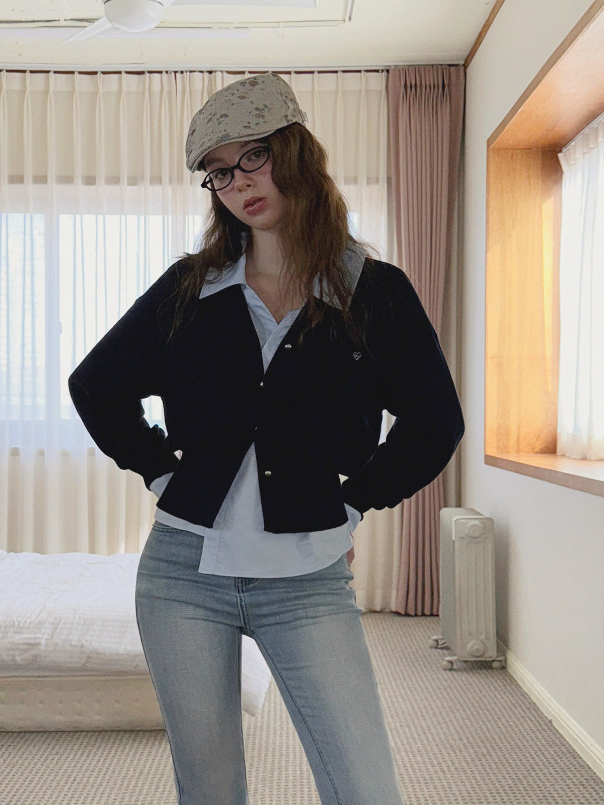 Pichu Puff V-Neck Cardigan