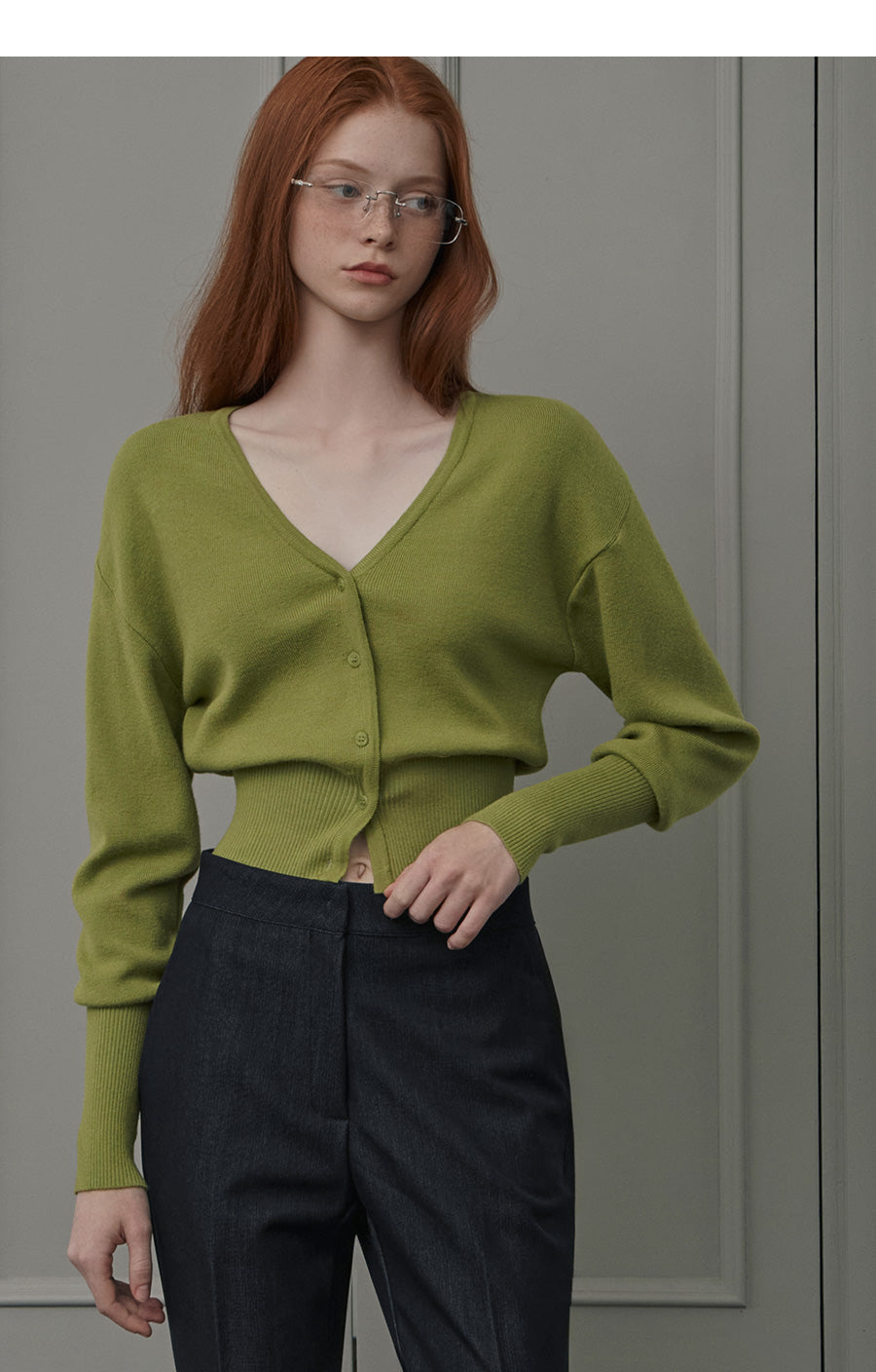 【TWEE】Anu Lovely Basic V-Neck Cardigan