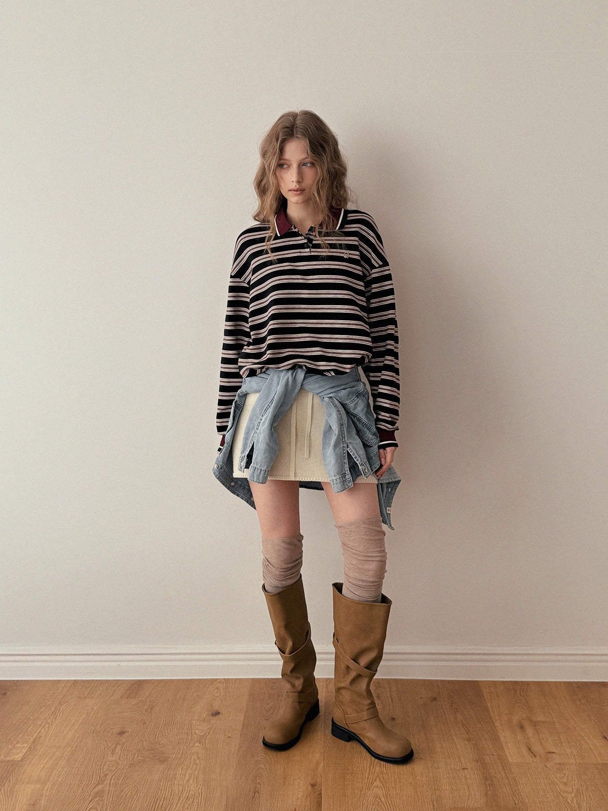 Myutin Banding Knit Mini Skirt