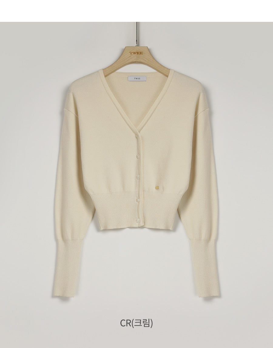 【TWEE】Anu Lovely Basic V-Neck Cardigan