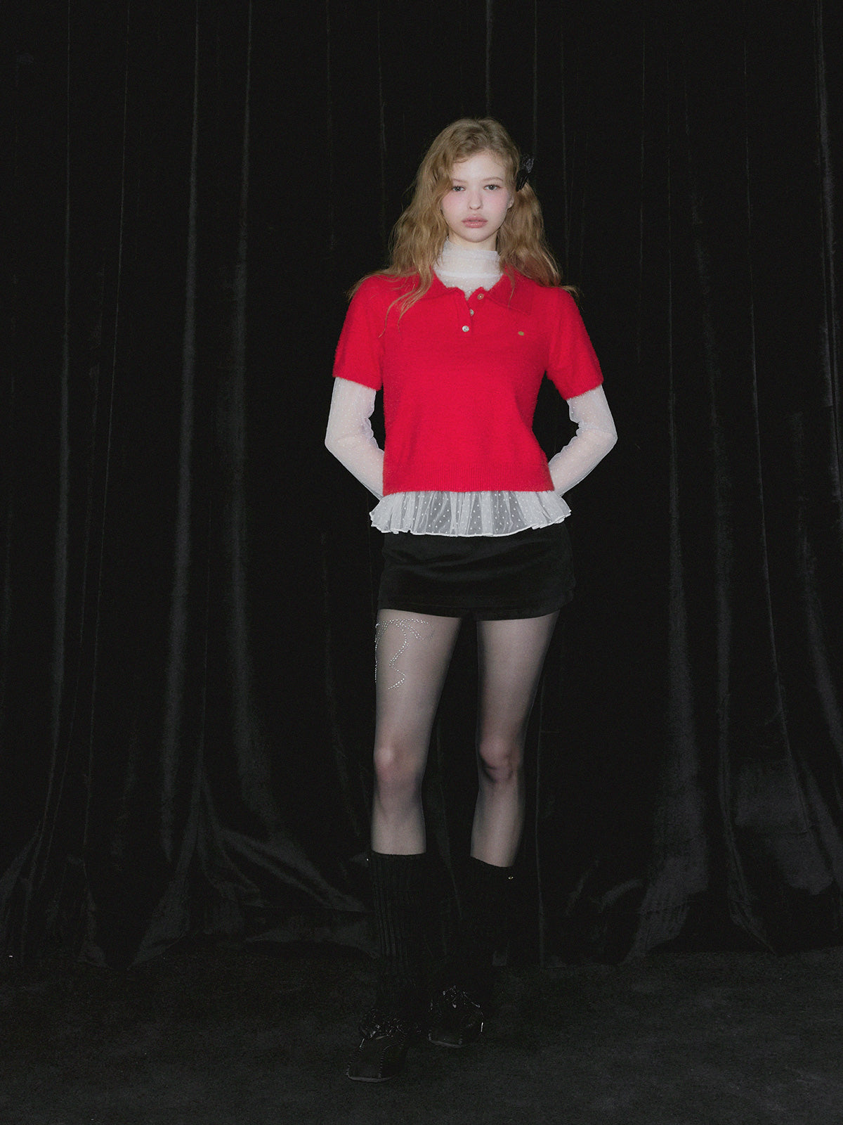 Ribel Soft Collar Knit Tee