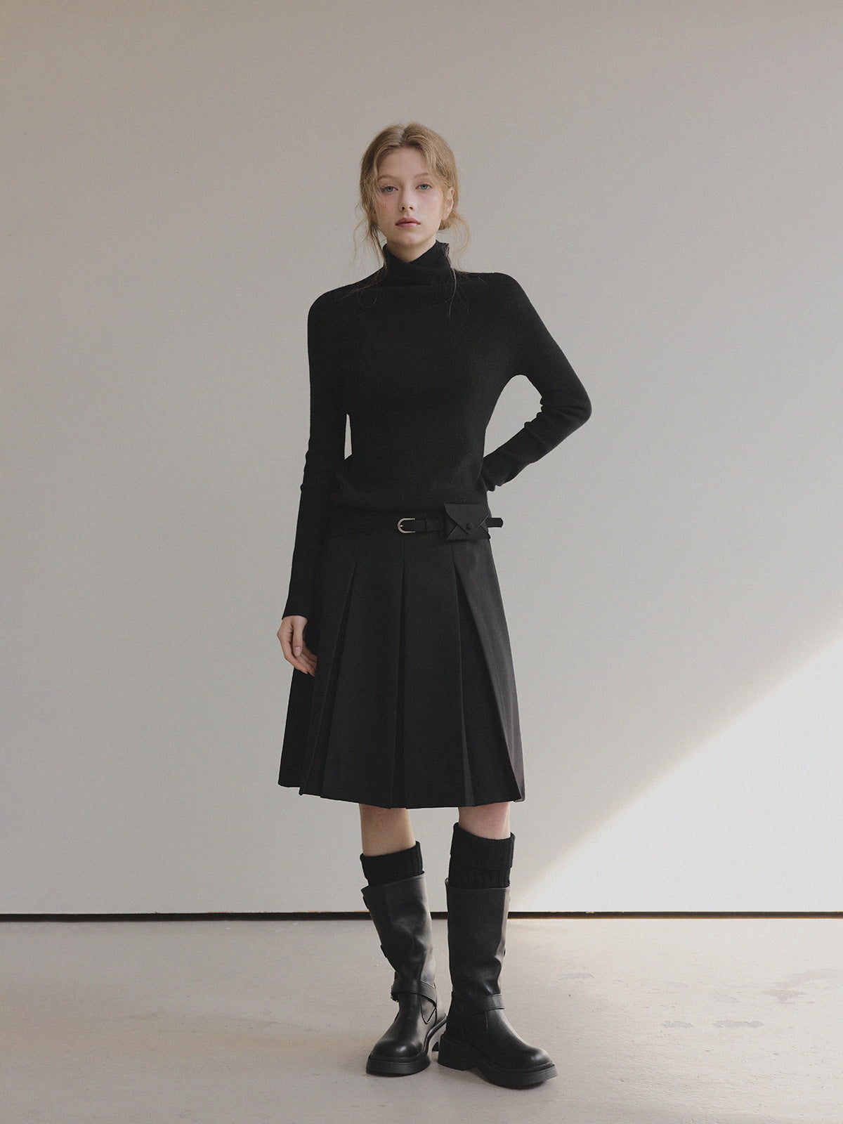 Sames Wholegarment Turtleneck Long Sleeve Knit