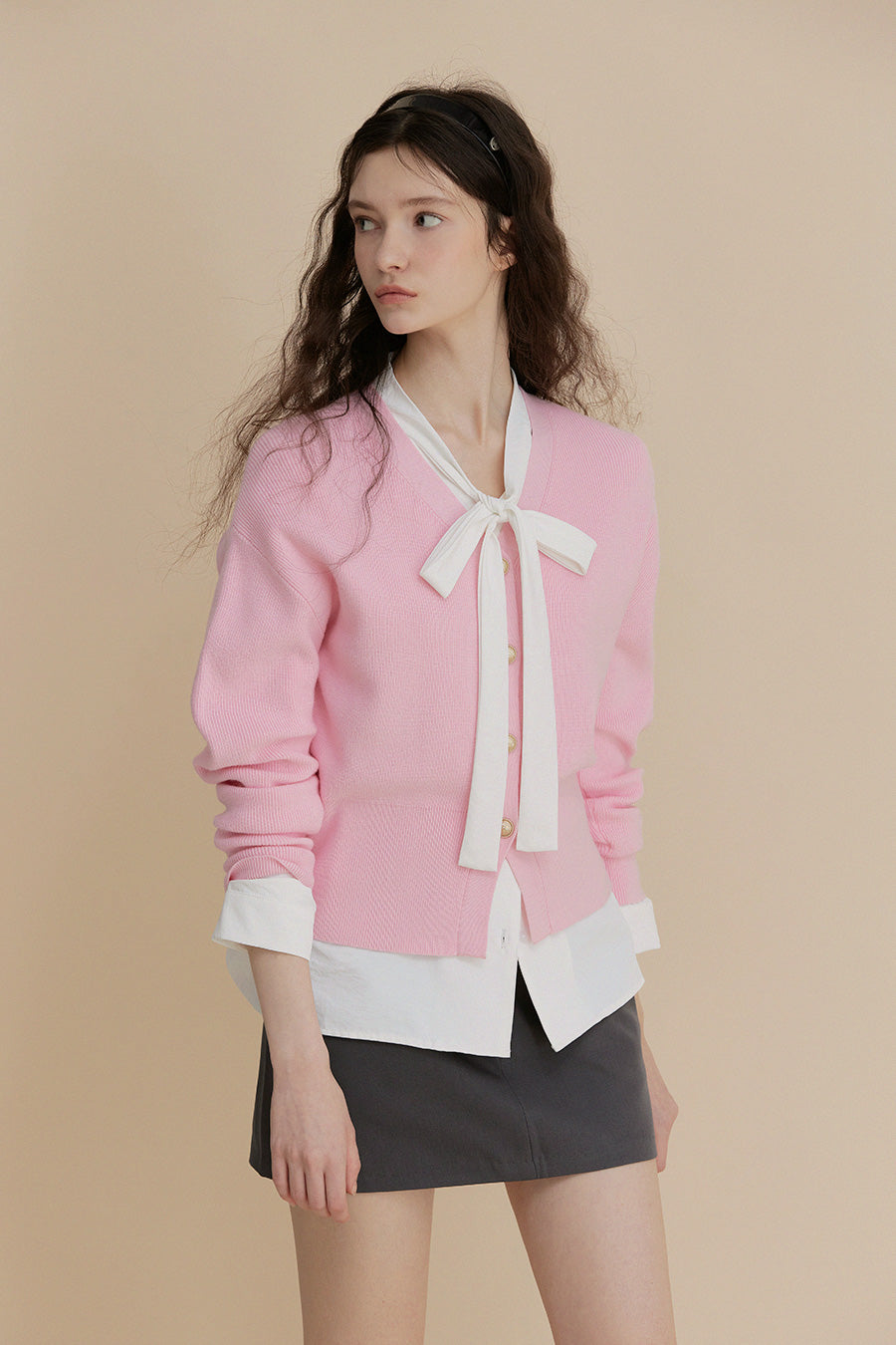 Virtue Puff V-Neck Cardigan