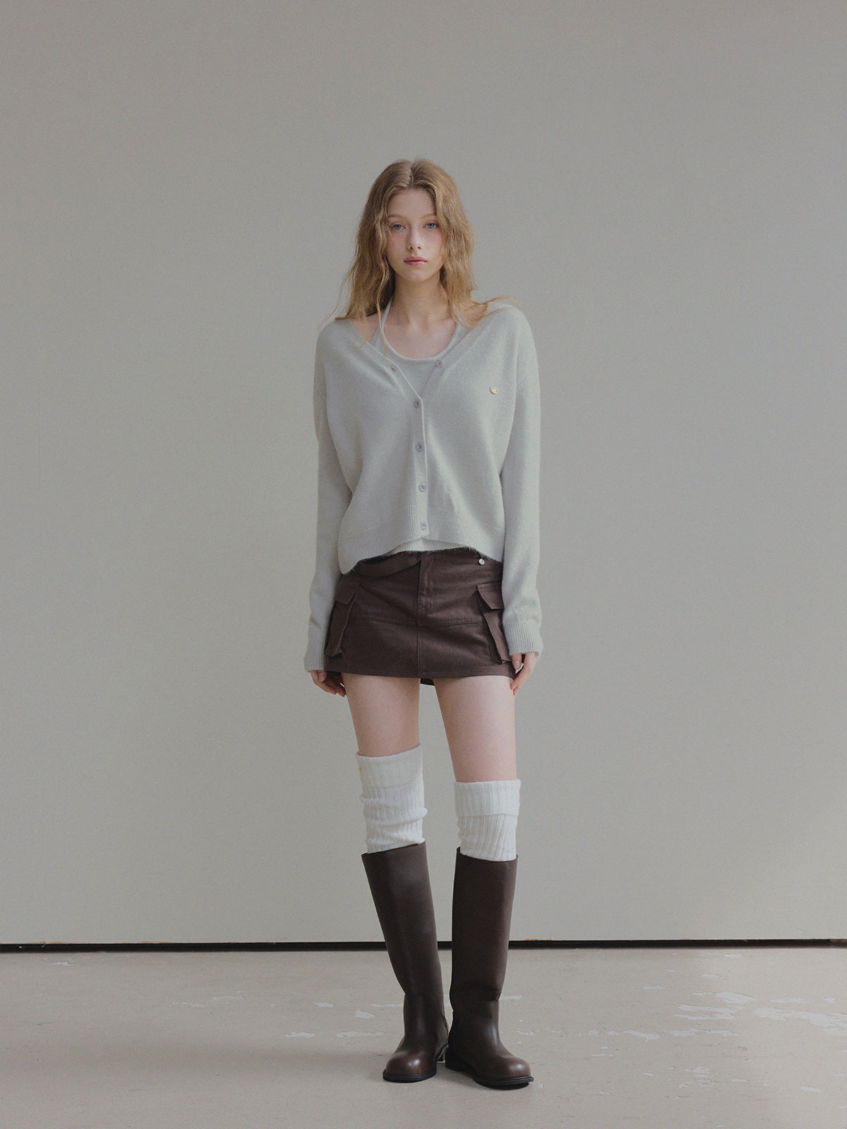 Diar Halter Layered Knit