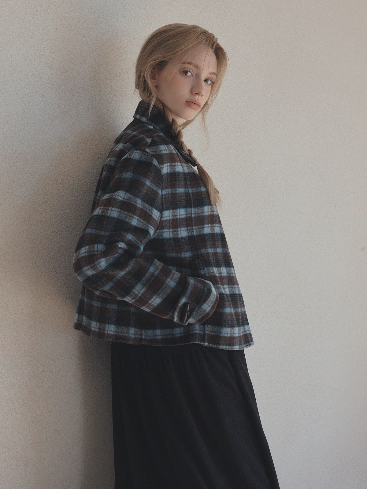 Lecel Corduroy Smock Banding Long Dress