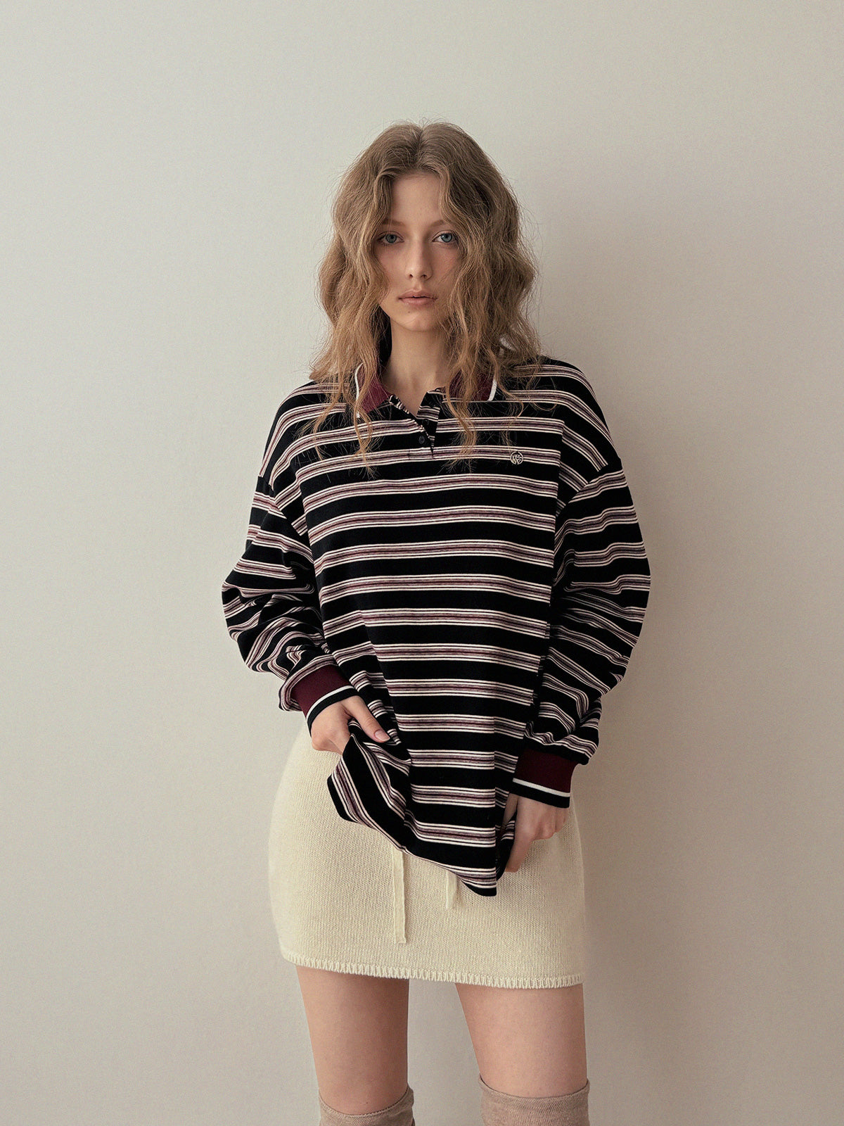 Myutin Banding Knit Mini Skirt
