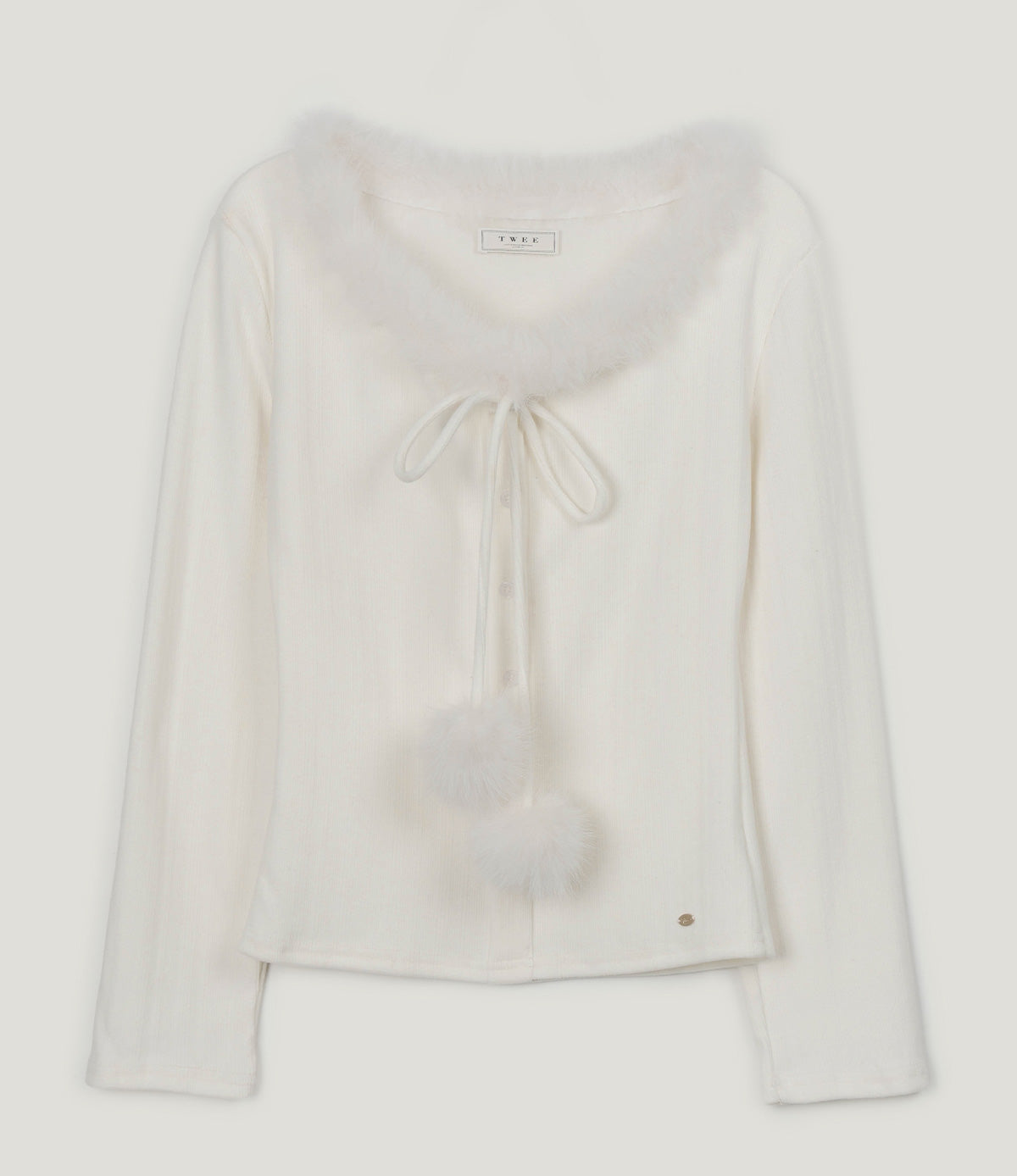 Vinz Fur Pom Long-Sleeve Tee