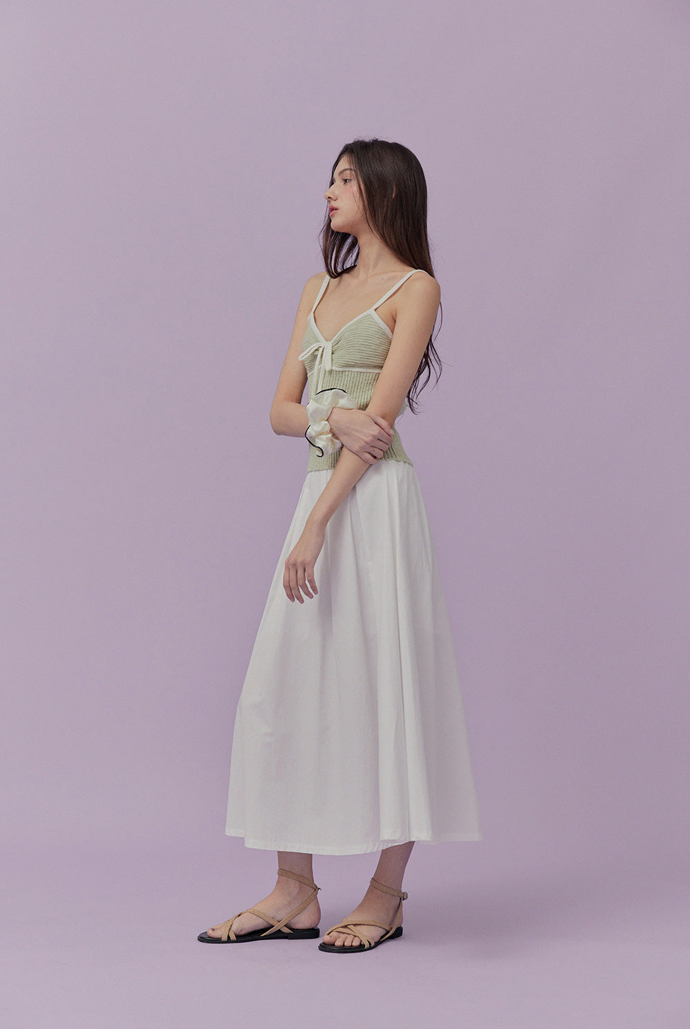 Jichense Ribbon Sleeveless Top