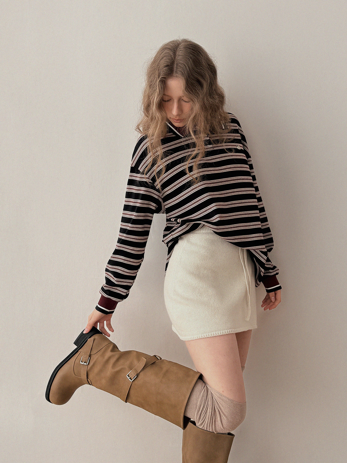 Myutin Banding Knit Mini Skirt