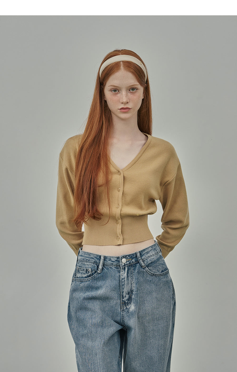 【TWEE】Anu Lovely Basic V-Neck Cardigan