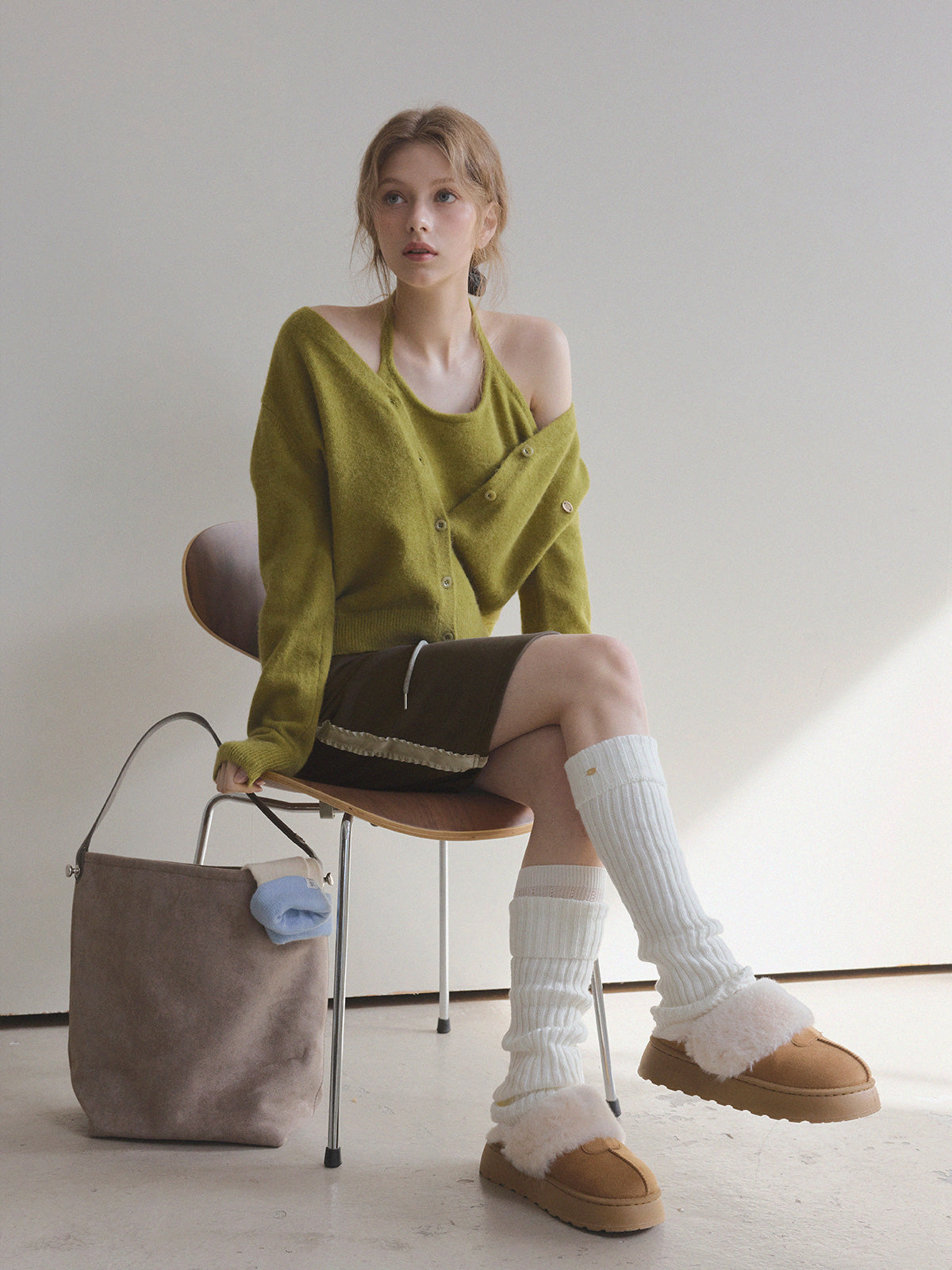 Diar Halter Layered Knit