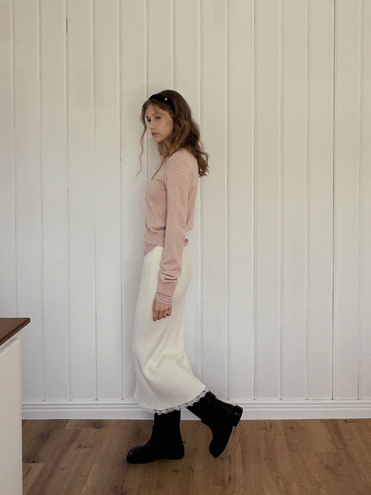 Ara Basic Round Neck Long Sleeve Cardigan
