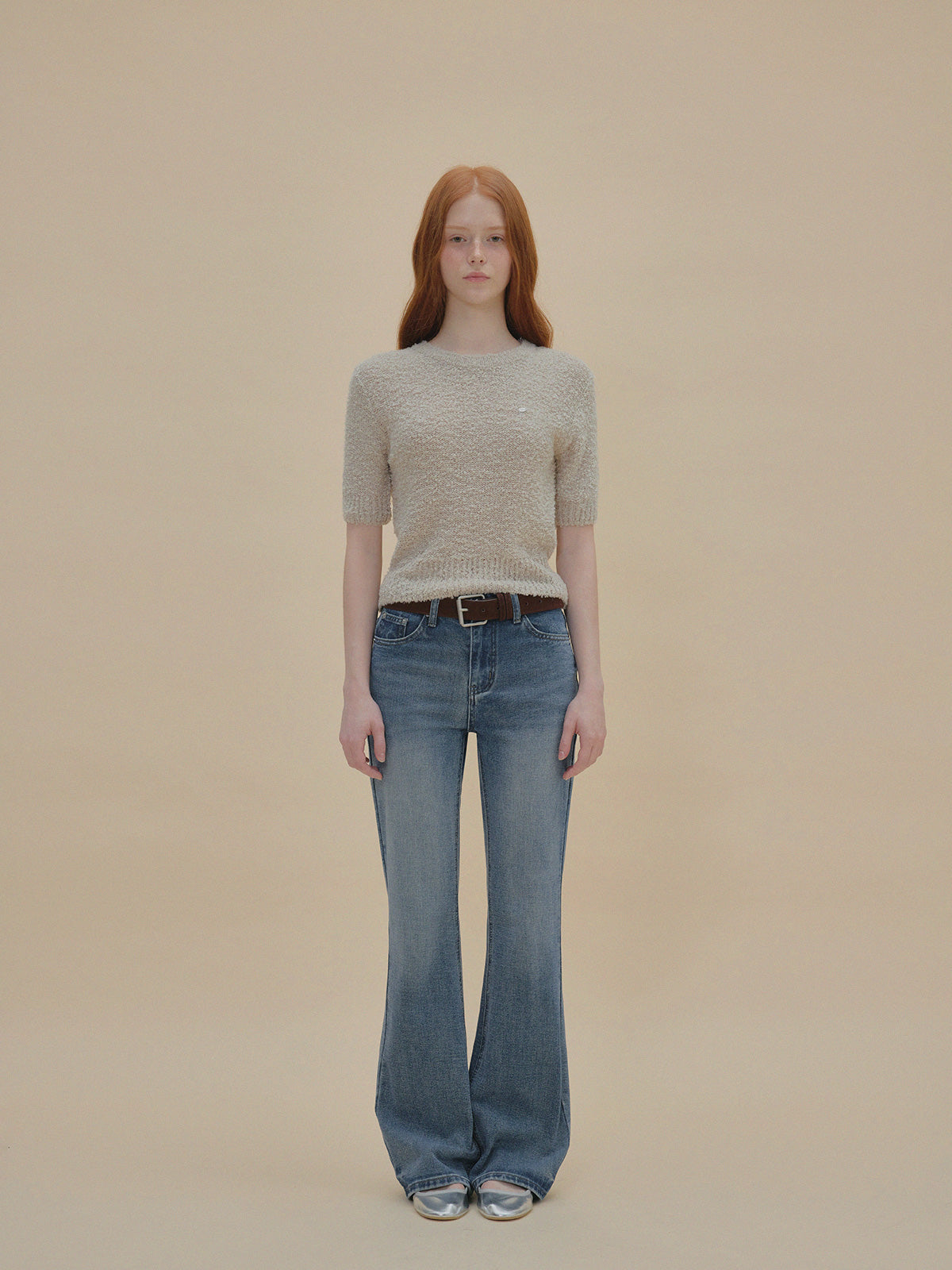 【TWEE】Orit Bouclé Short Sleeve Knit