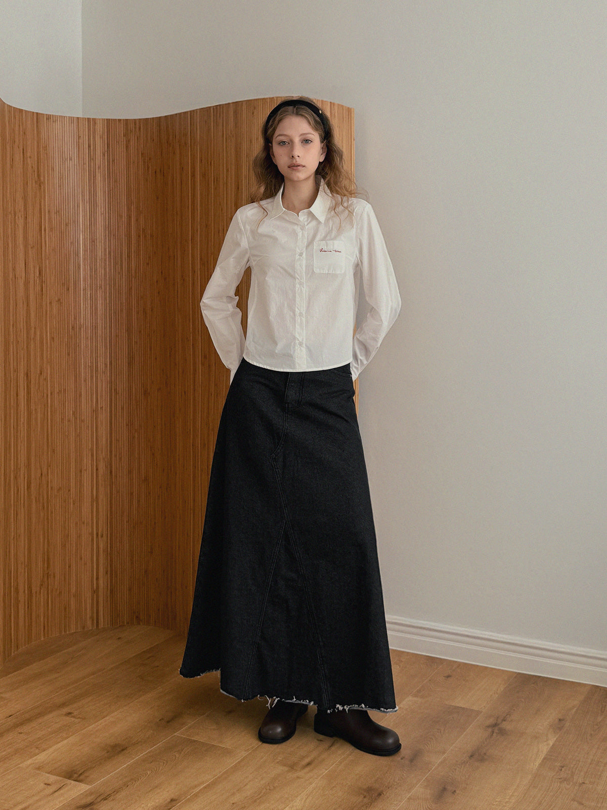 【TWEE】Ronco 刺繡口袋長袖襯衫