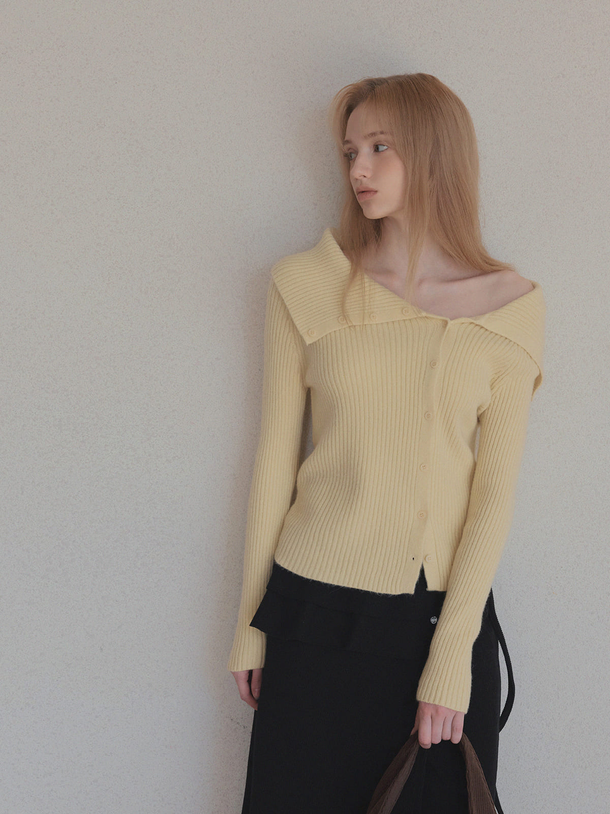 Cohen Sailor Unbalanced Button Knit