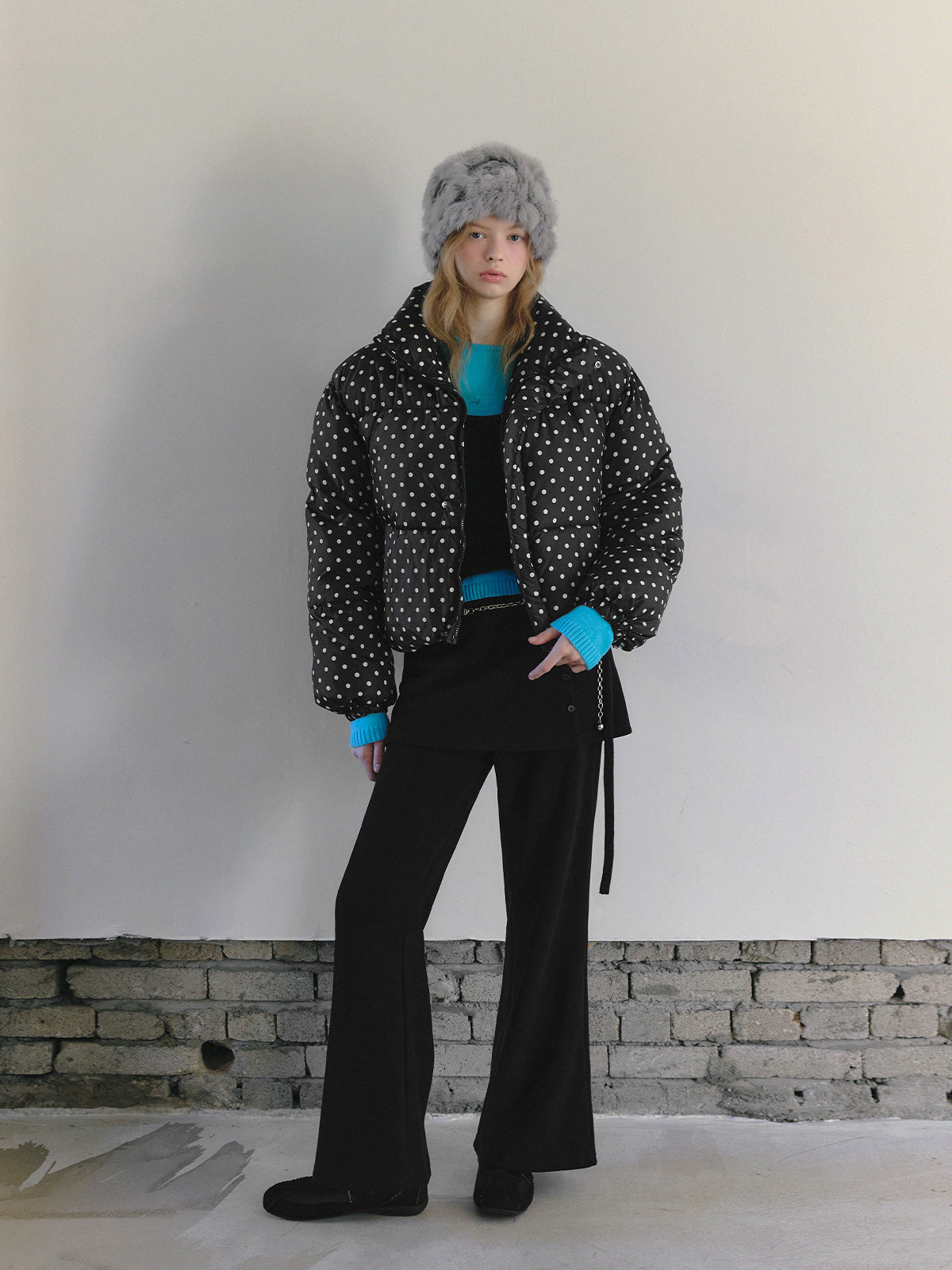 Shaco dot short padded jumper