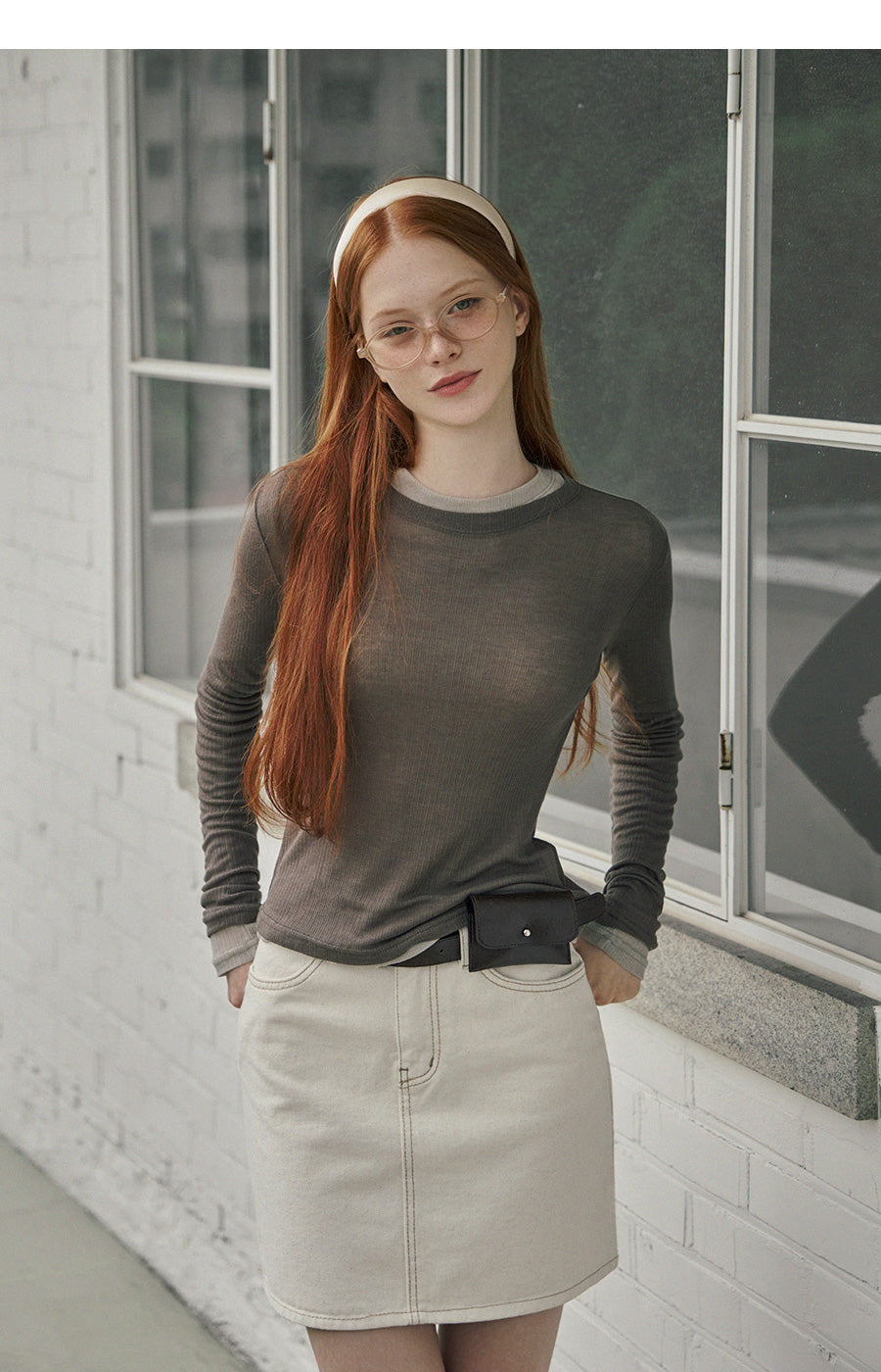 LucyLiu Sheer Round Tee