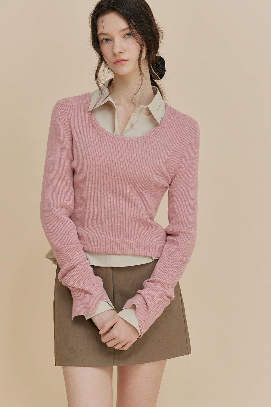 ipt Wool V-Neck Symbol Knit
