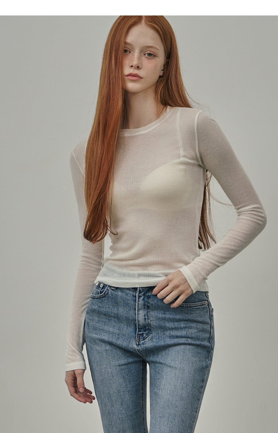LucyLiu Sheer Round Tee