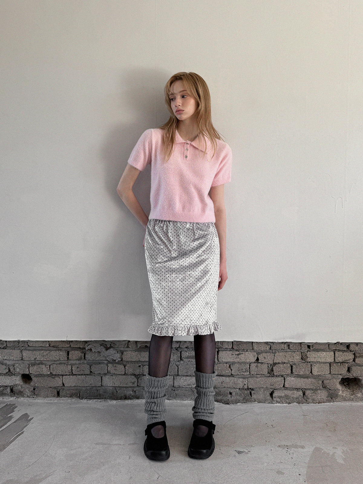Ribel Soft Collar Knit Tee
