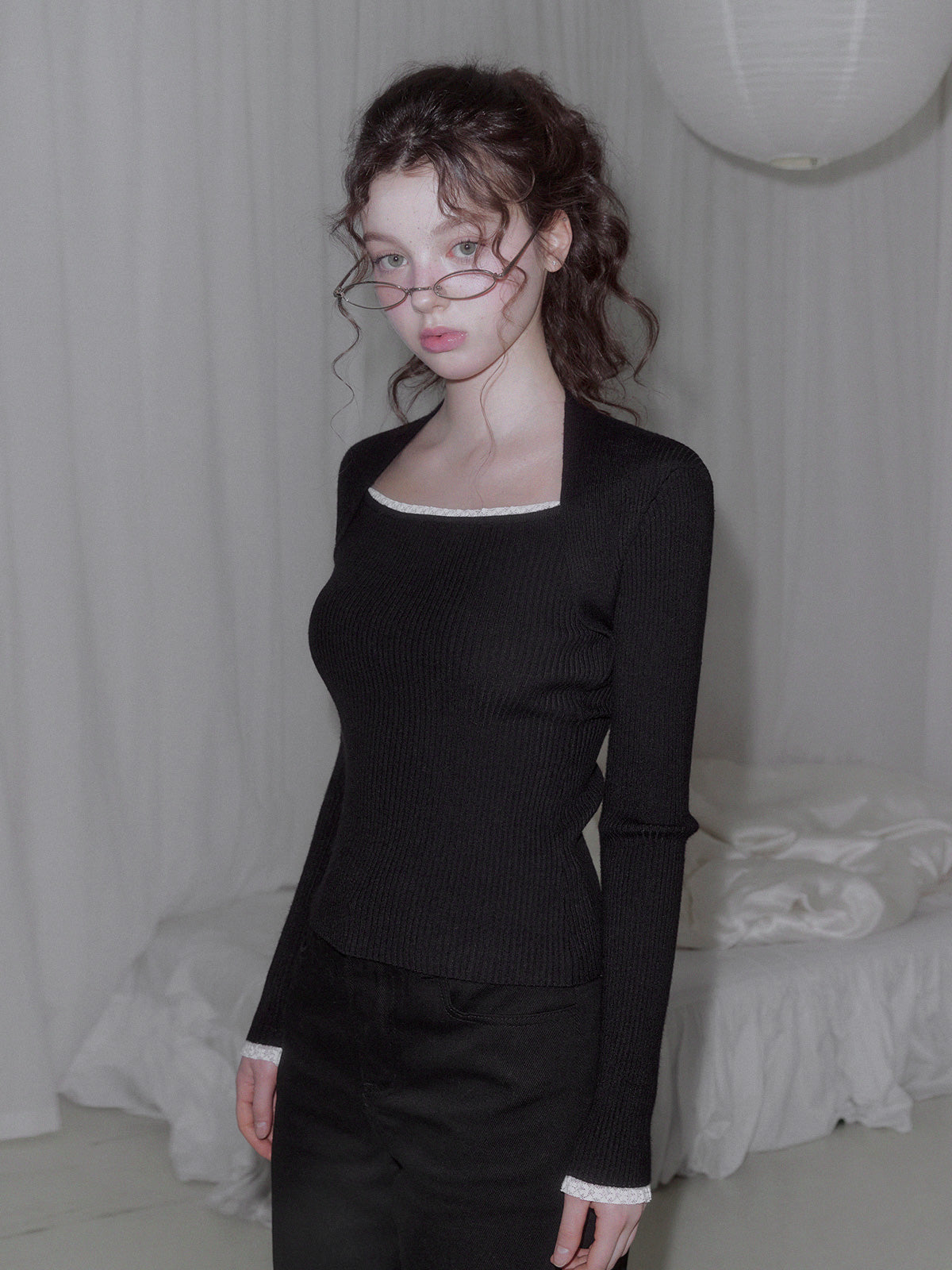 Delvin Lace Bolero Long Sleeve Knit