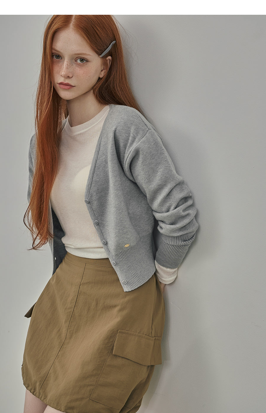 【TWEE】Anu Lovely Basic V-Neck Cardigan