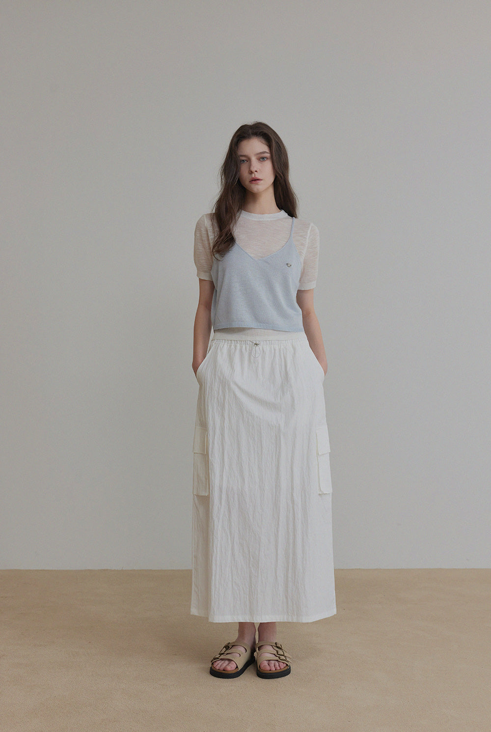 Nihe Colorblock Knit Sleeveless Set