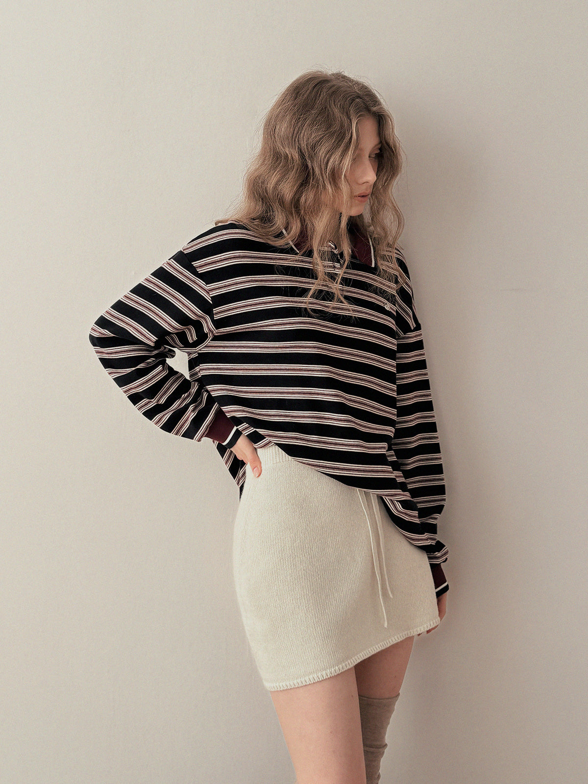Myutin Banding Knit Mini Skirt