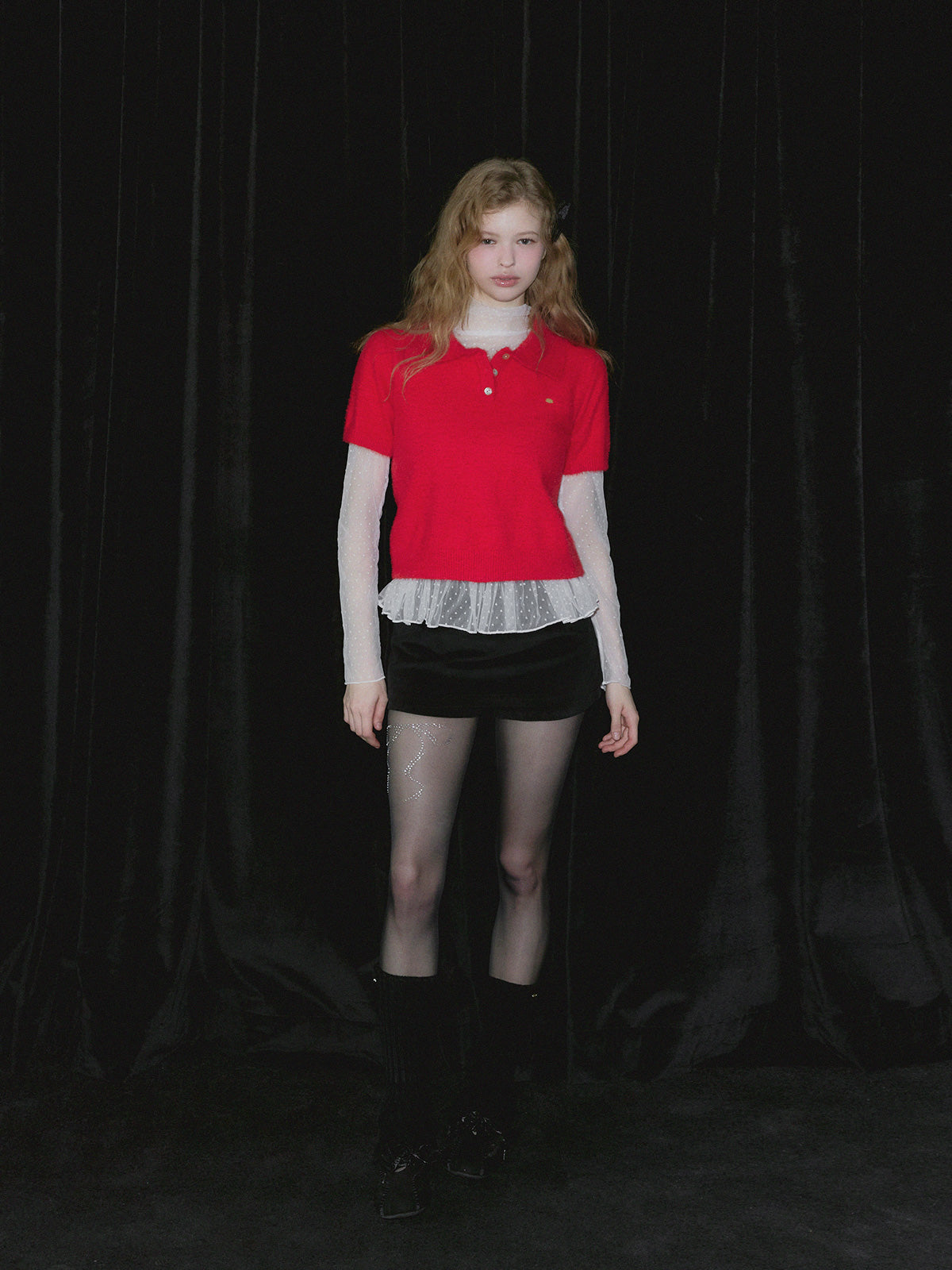 Ribel Soft Collar Knit Tee