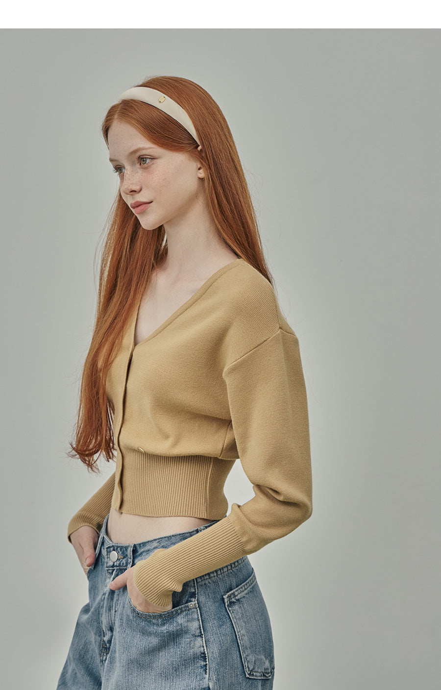 【TWEE】Anu Lovely Basic V-Neck Cardigan