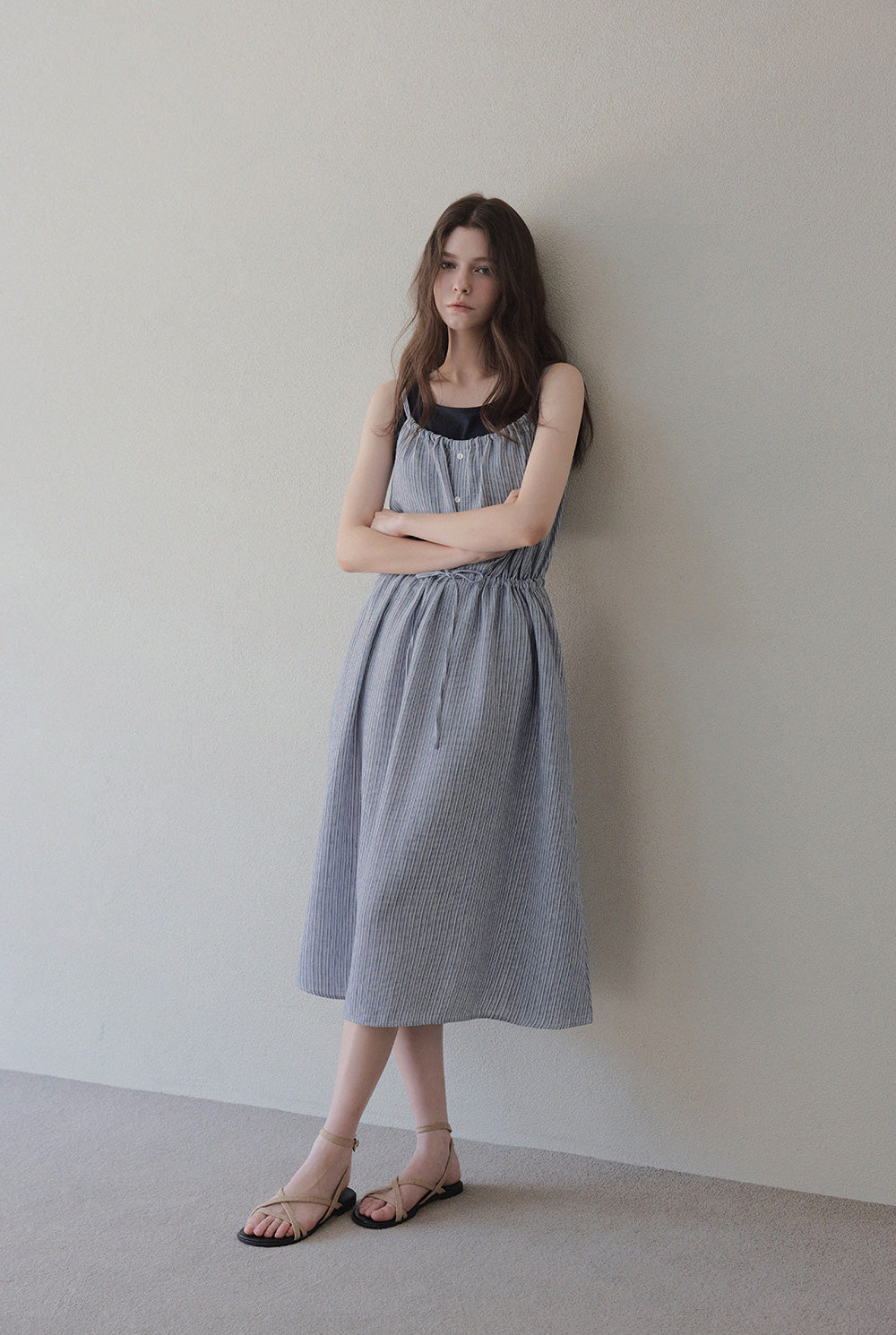 Comfy Check Sleeveless Dress Set