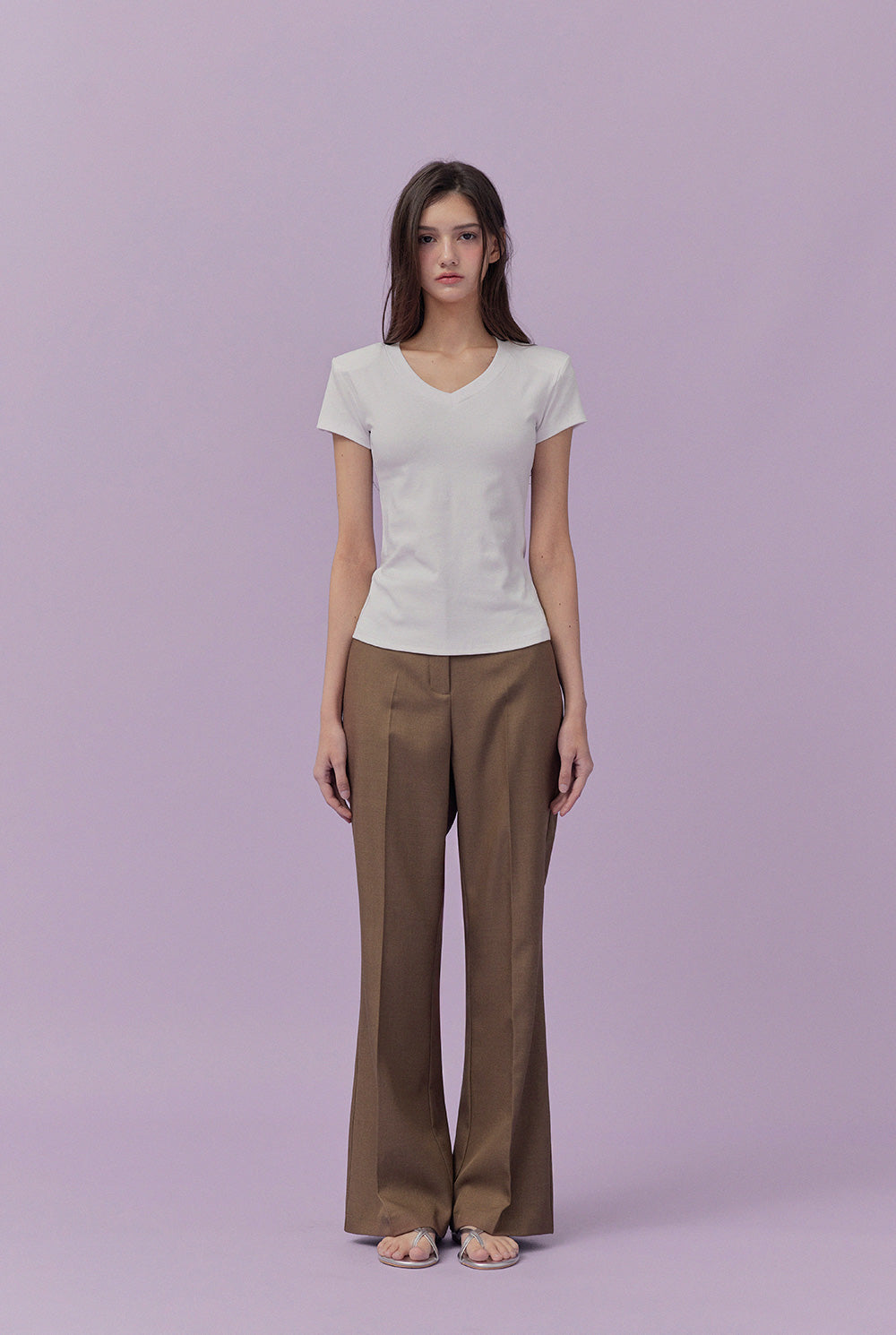 Pad V-Neck Short Sleeve T-Shirt
