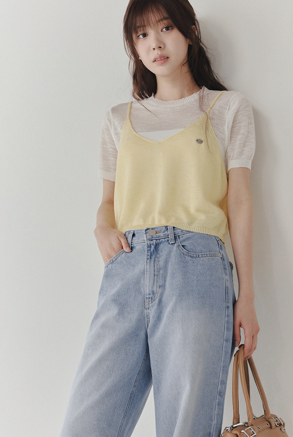 Nihe Colorblock Knit Sleeveless Set