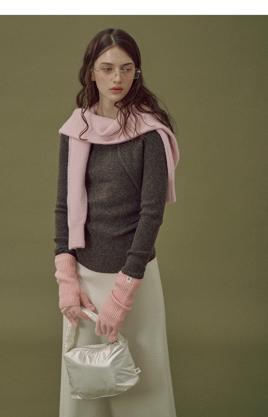 Kethia Wool Shirring Bolero Knit
