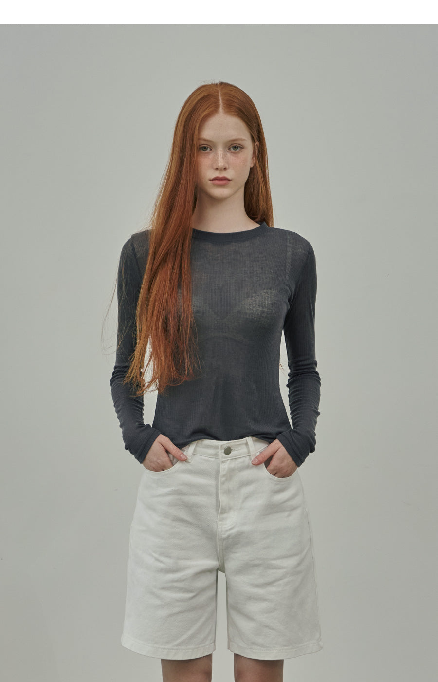 LucyLiu Sheer Round Tee