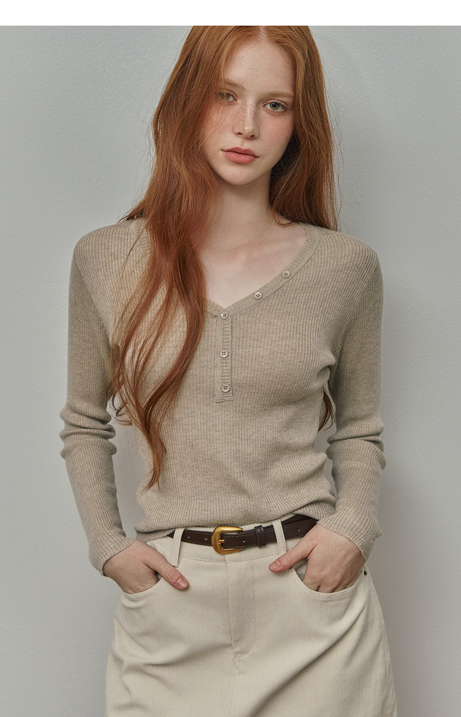 Gomez Button Knit