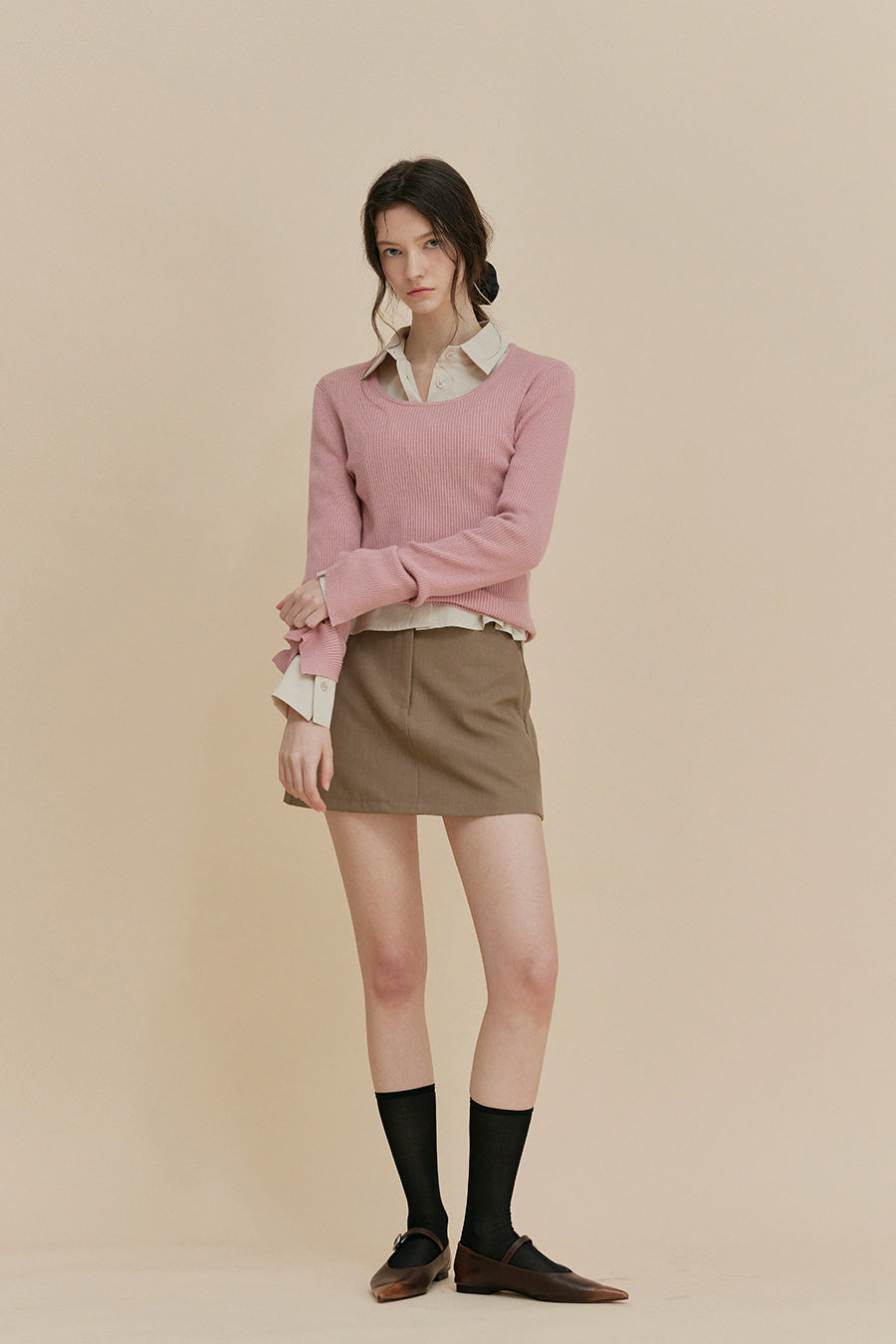 ipt Wool V-Neck Symbol Knit