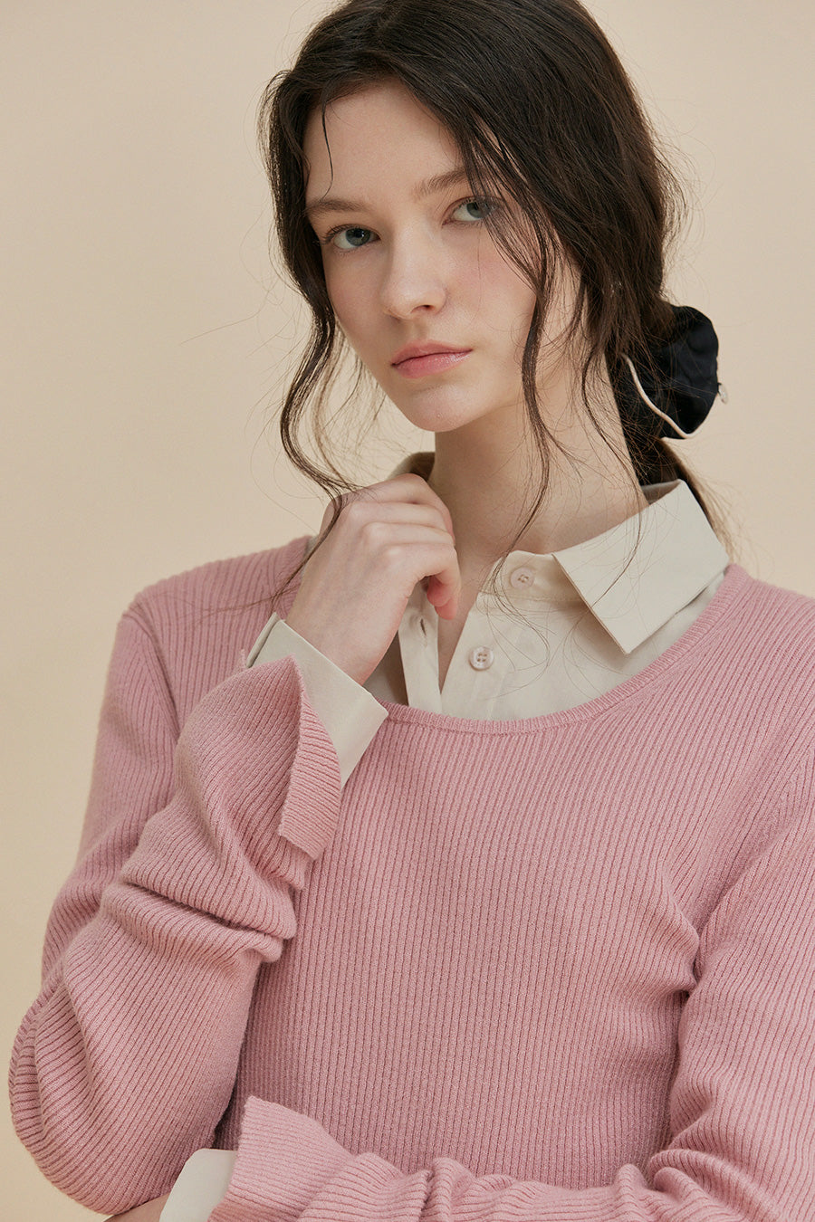ipt Wool V-Neck Symbol Knit