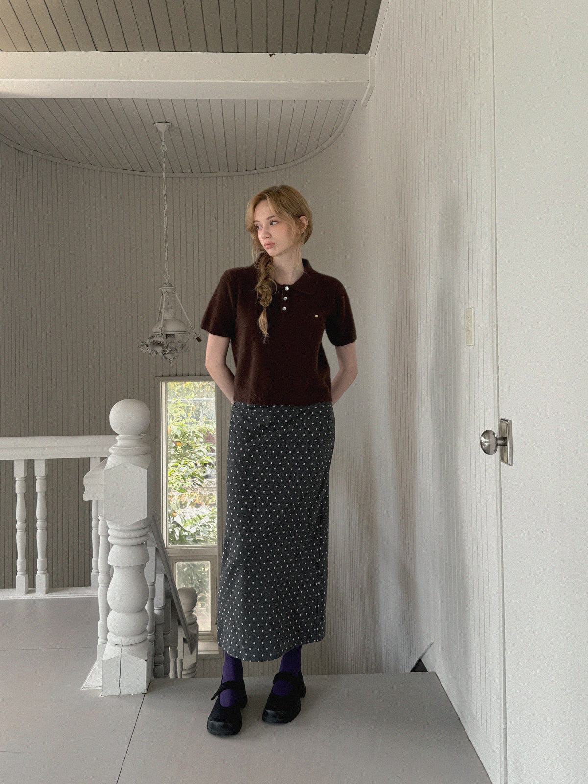 Ribel Soft Collar Knit Tee