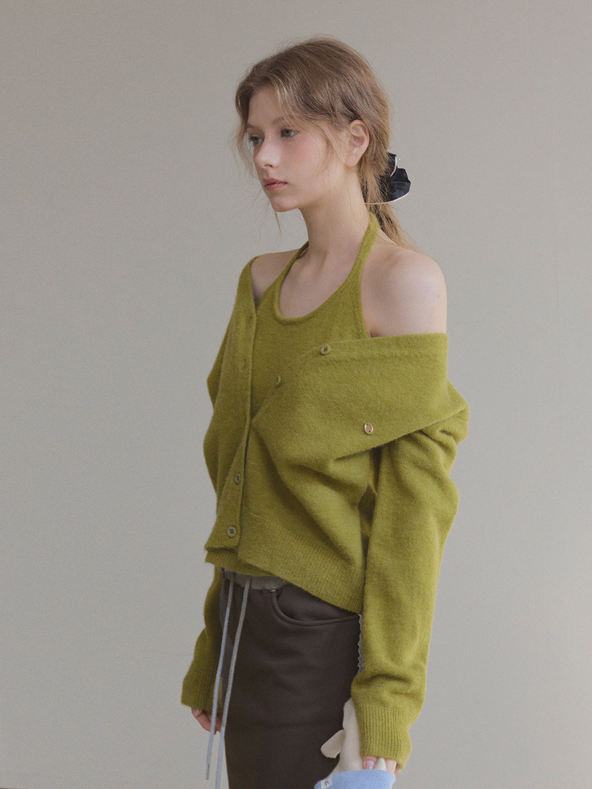 Diar Halter Layered Knit