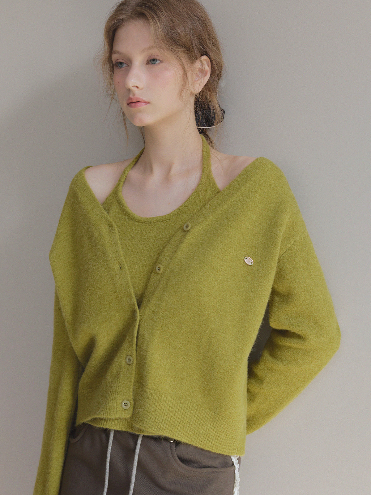 Diar Halter Layered Knit